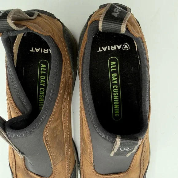 Ariat Terrain Ease H2O Boots Women 9.5 Brown Waterproof Pull-On Hiking Outdoor - Picture 7 of 9